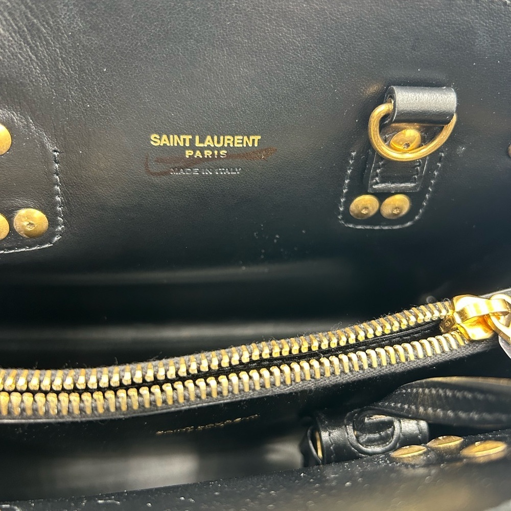 SOLD!!!!  Saint Laurent SAC DE JOUR top handle, smooth leather bag made in Italy - Picture 9 of 15